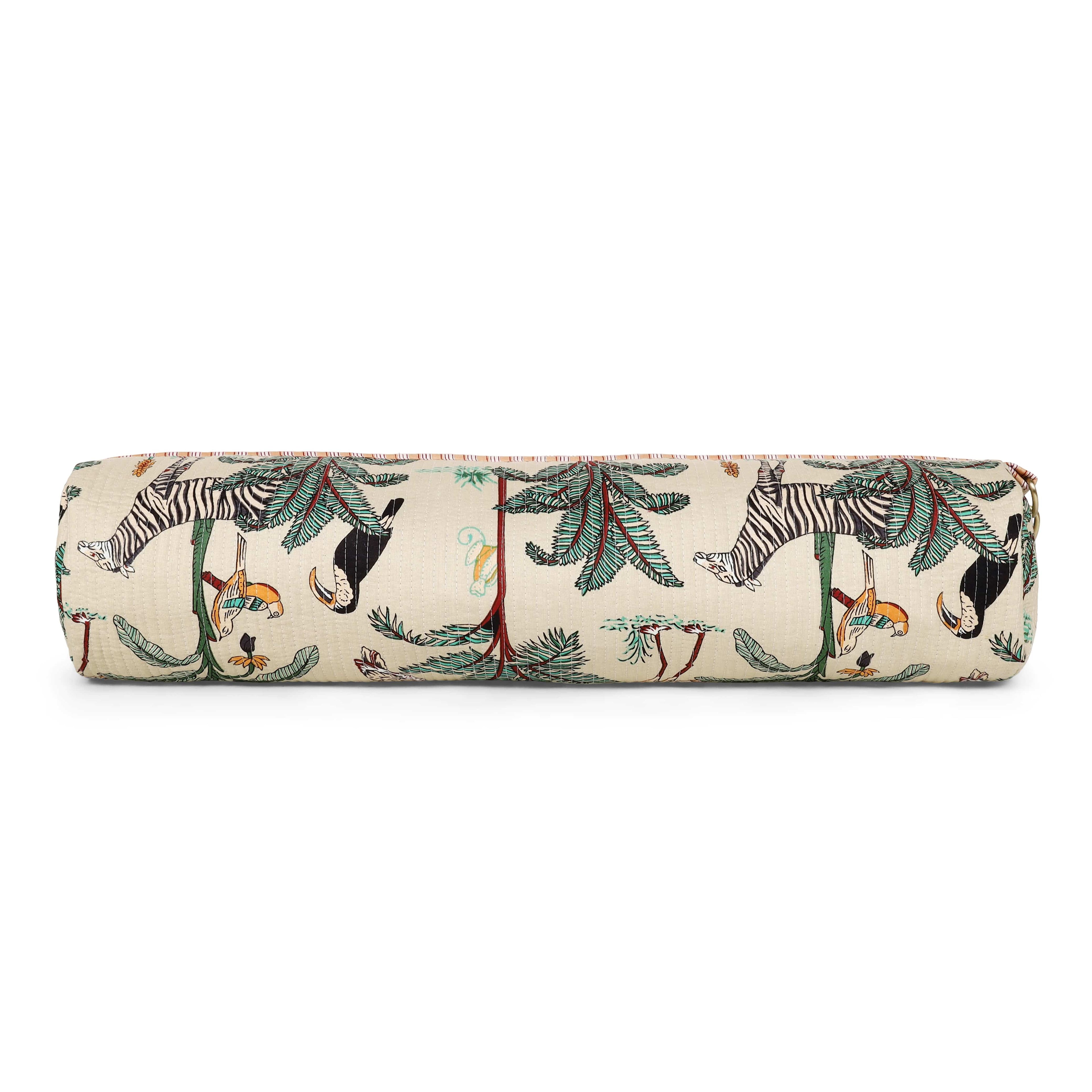 The Jungle Yoga Bag — handmade hand block printed cotton yoga mat bag, ethically made in Rajasthan, India