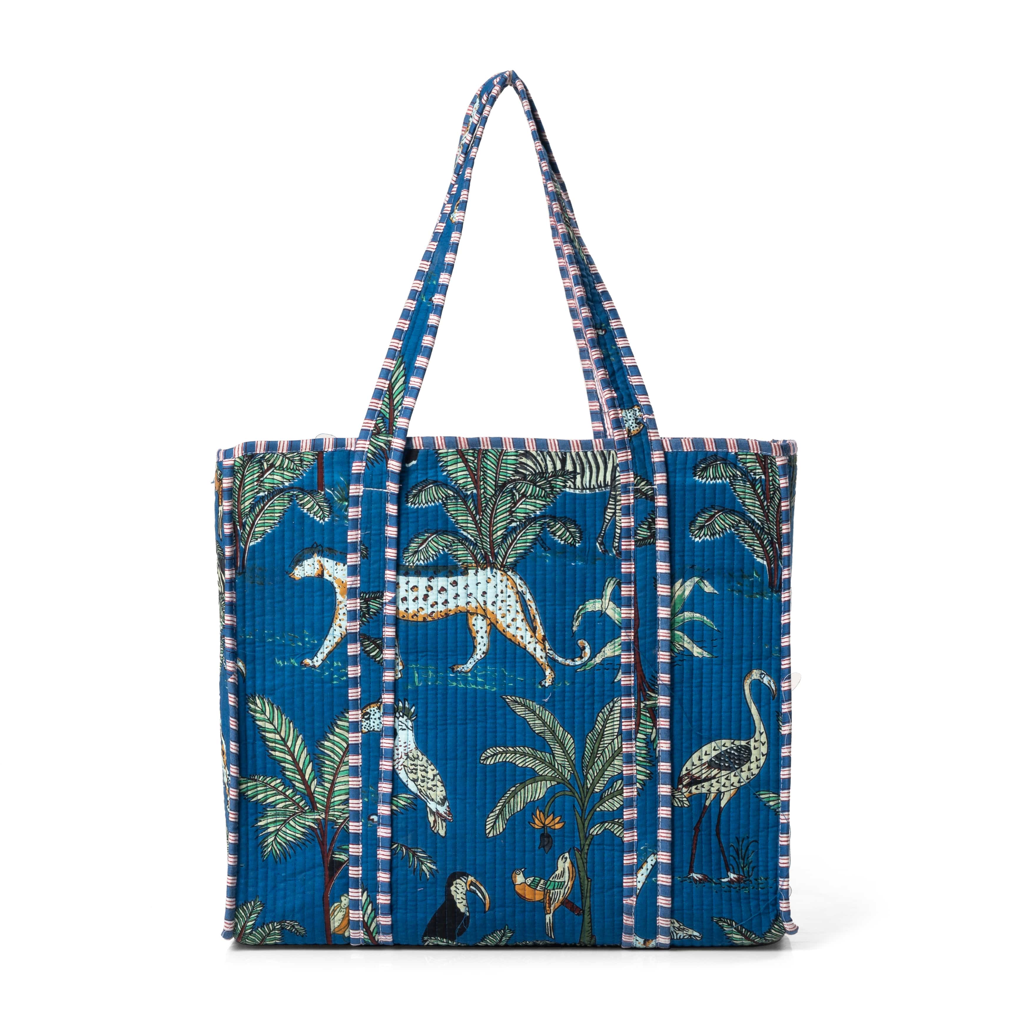 The Jungle Tote — handmade hand block printed cotton tote bag, ethically made in Rajasthan, India