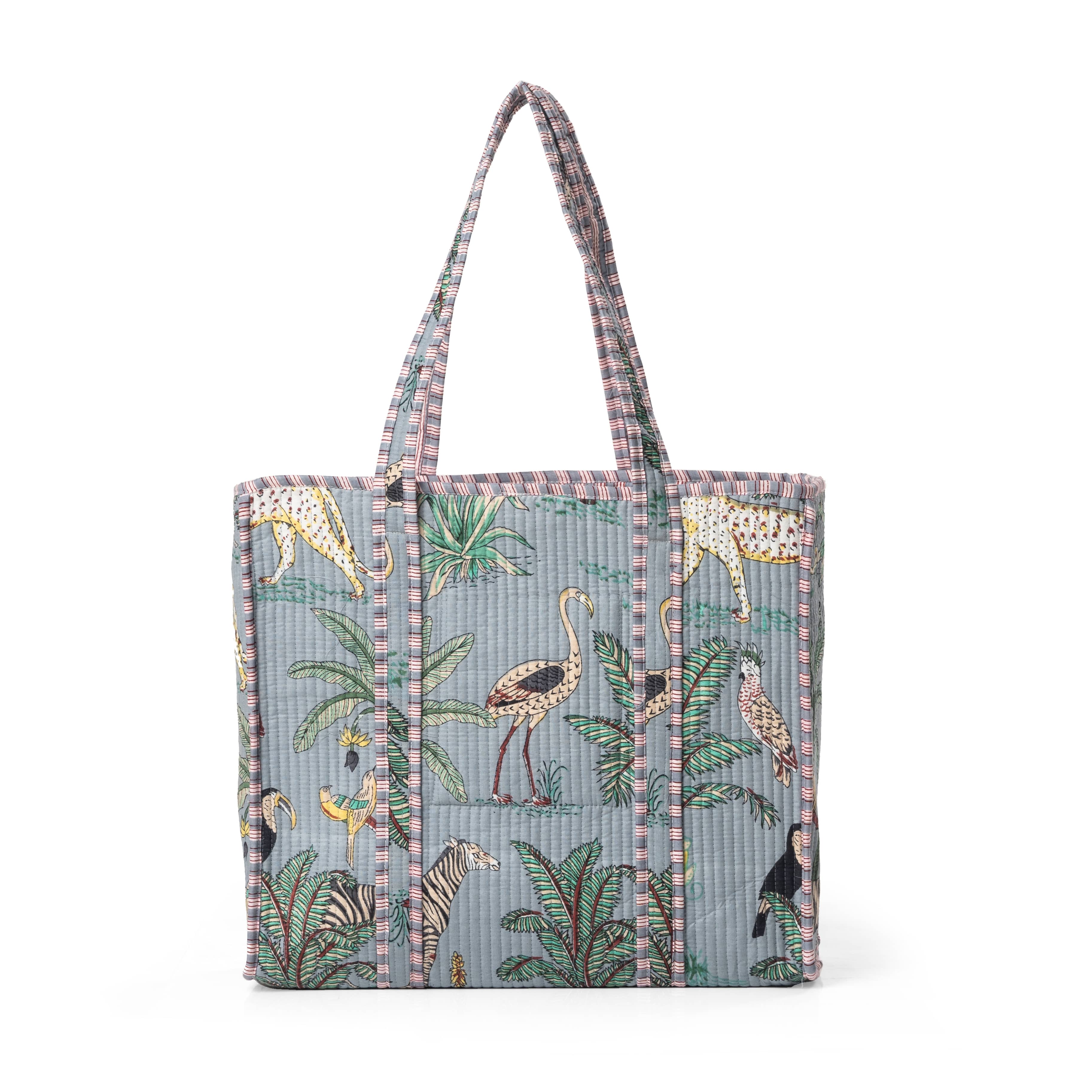 The Jungle Tote — handmade hand block printed cotton tote bag, ethically made in Rajasthan, India
