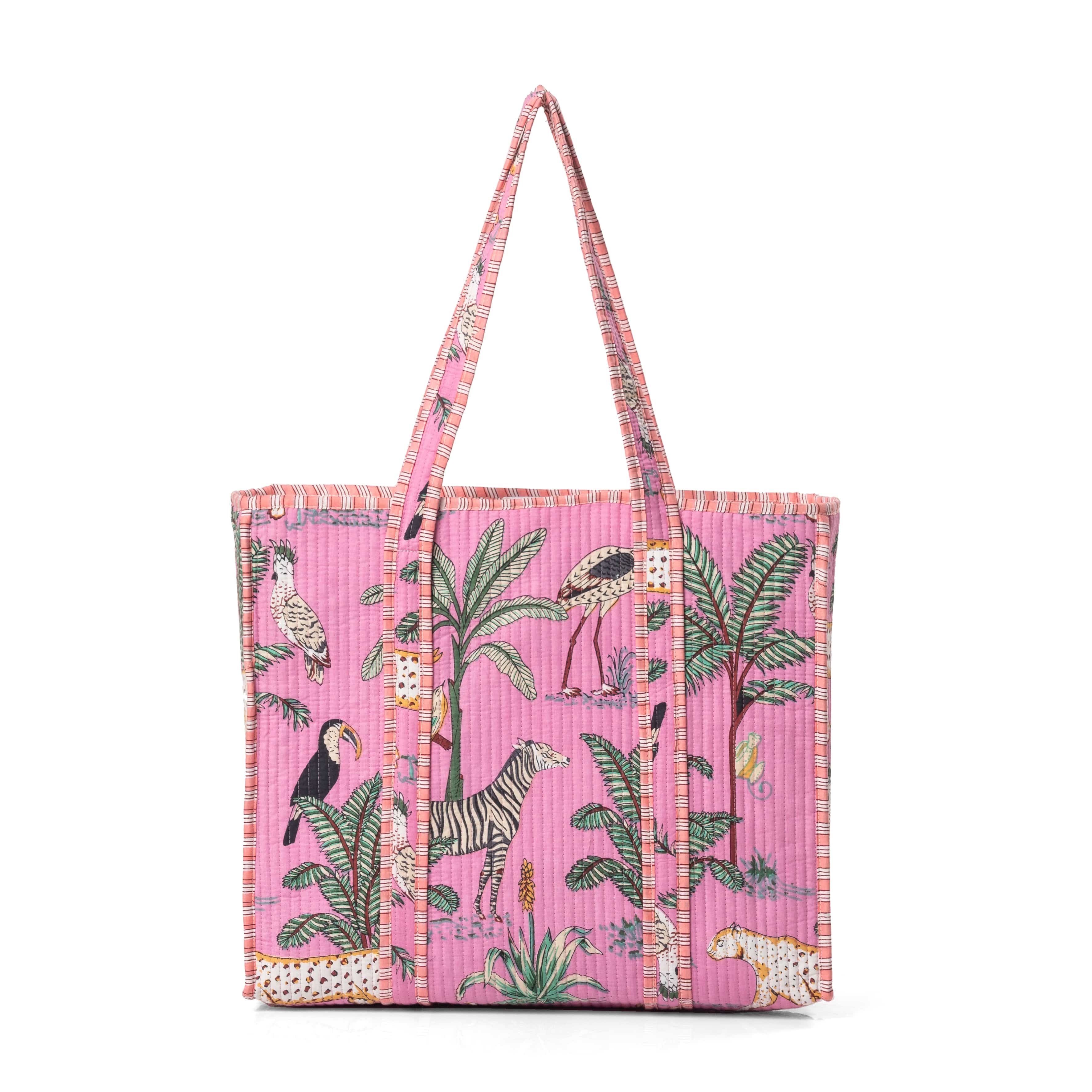 The Jungle Tote — handmade hand block printed cotton tote bag, ethically made in Rajasthan, India