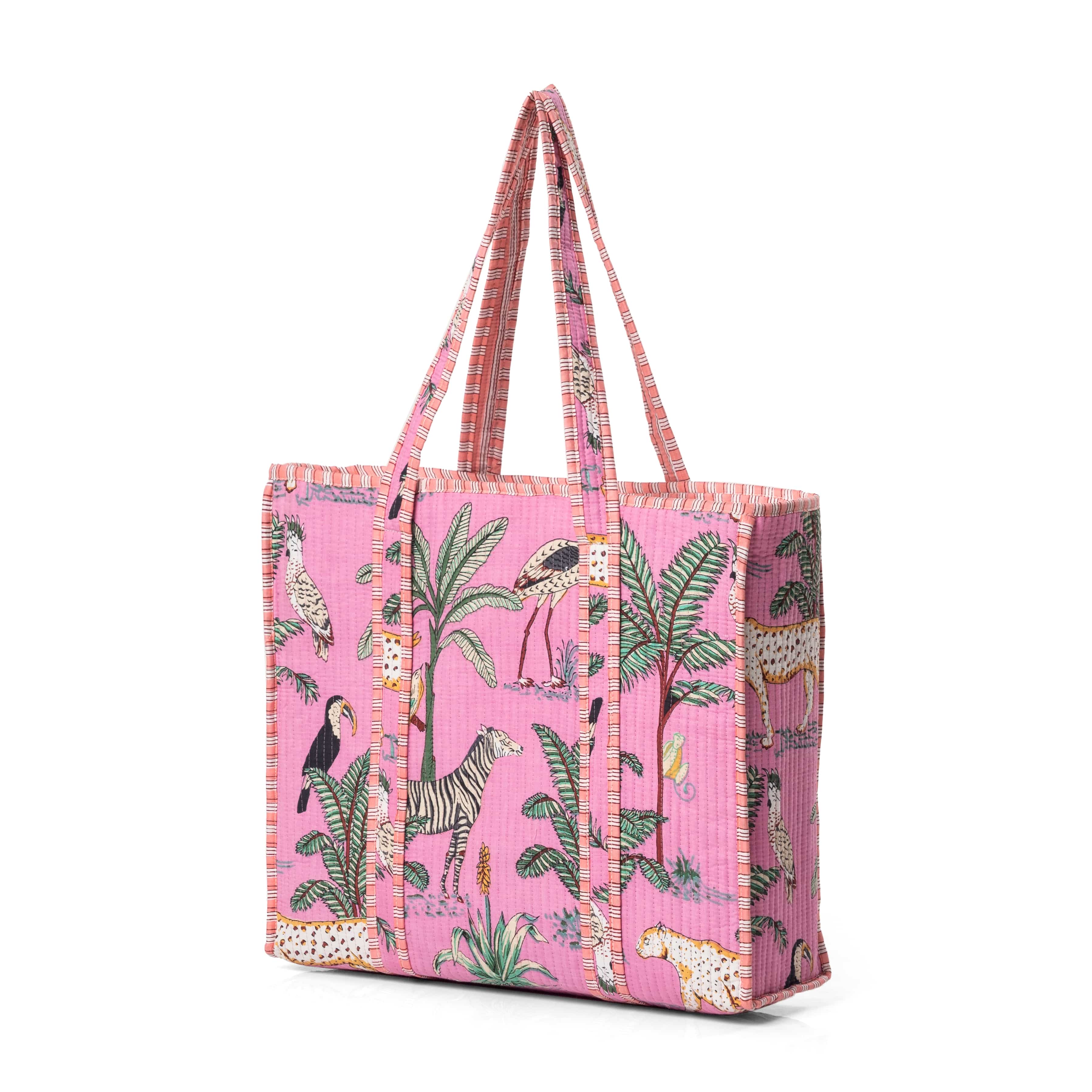 The Jungle Tote — handmade hand block printed cotton tote bag, ethically made in Rajasthan, India