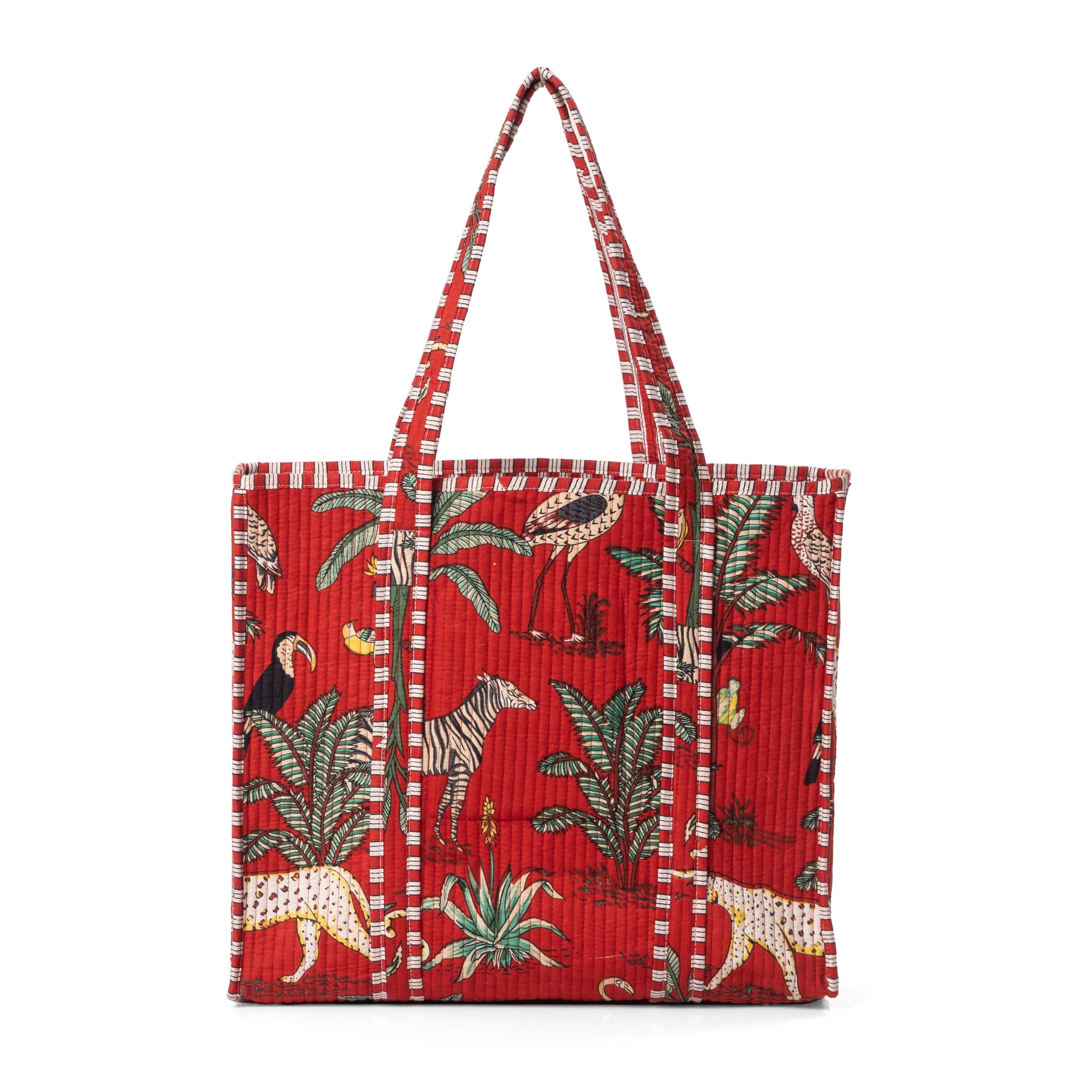 The Jungle Tote — handmade hand block printed cotton tote bag, ethically made in Rajasthan, India