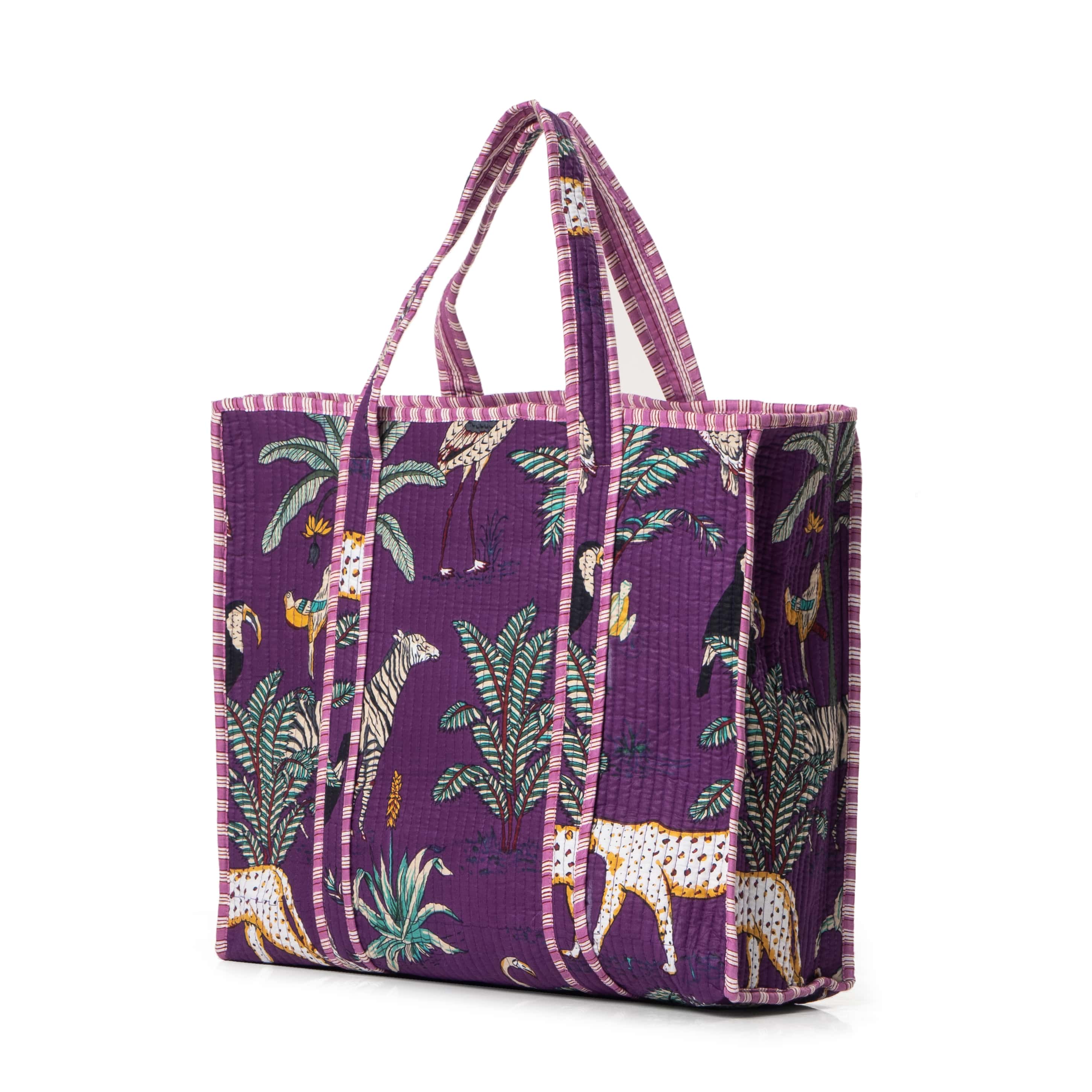The Jungle Tote — handmade hand block printed cotton tote bag, ethically made in Rajasthan, India