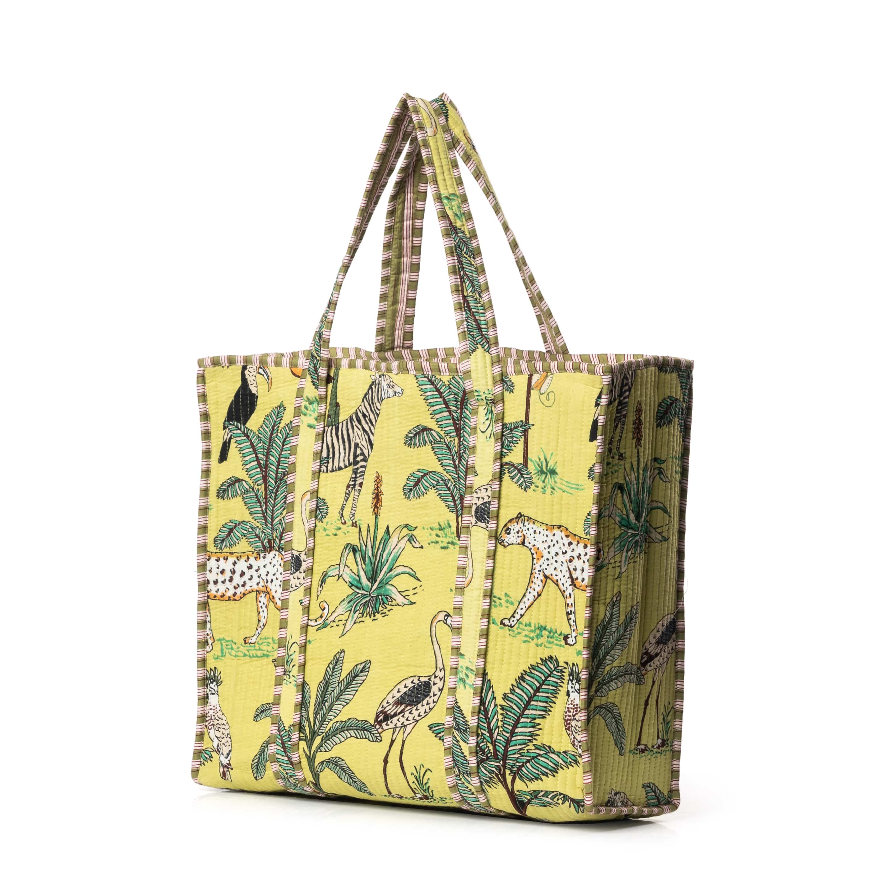 The Jungle Tote — handmade hand block printed cotton tote bag, ethically made in Rajasthan, India