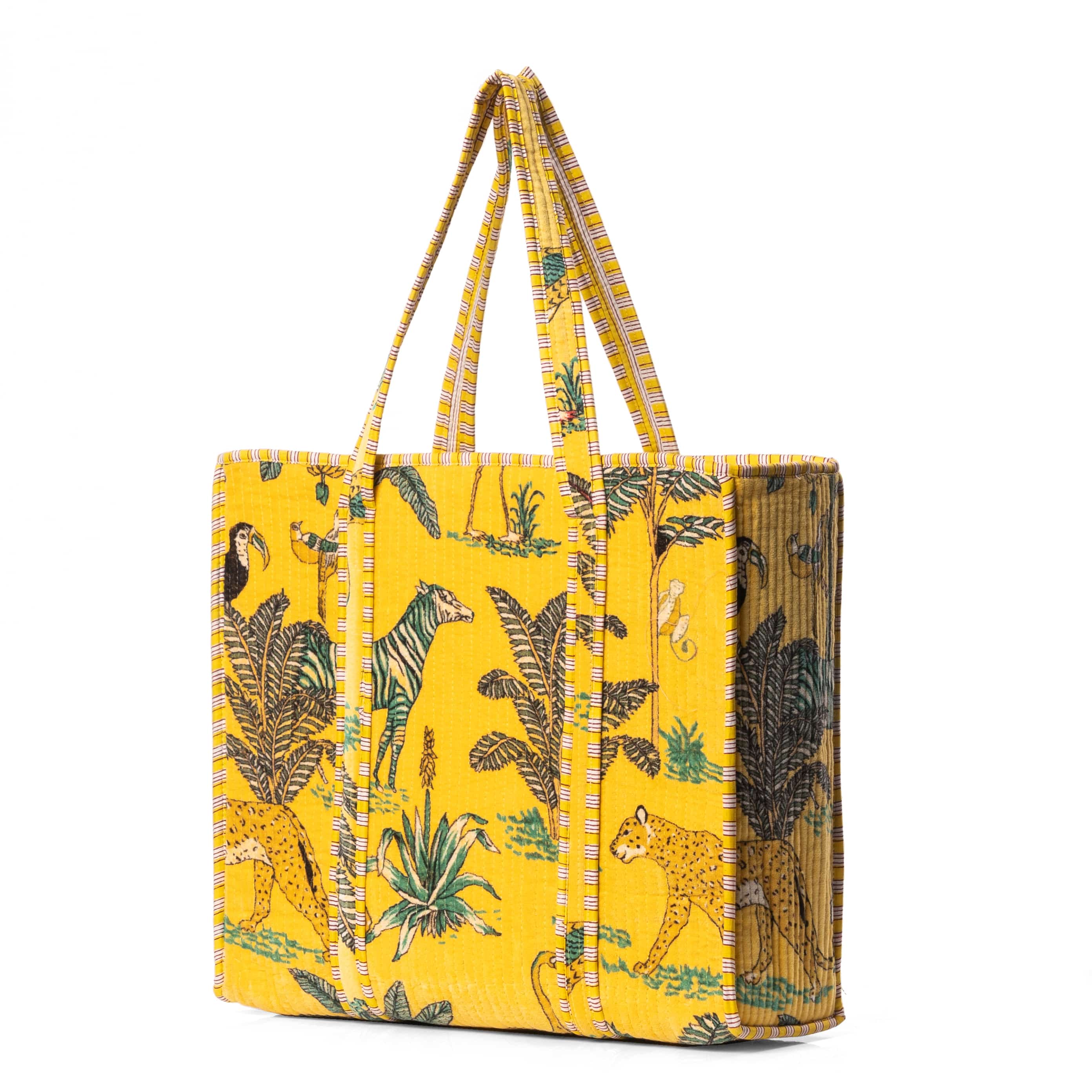 The Jungle Tote — handmade hand block printed cotton tote bag, ethically made in Rajasthan, India