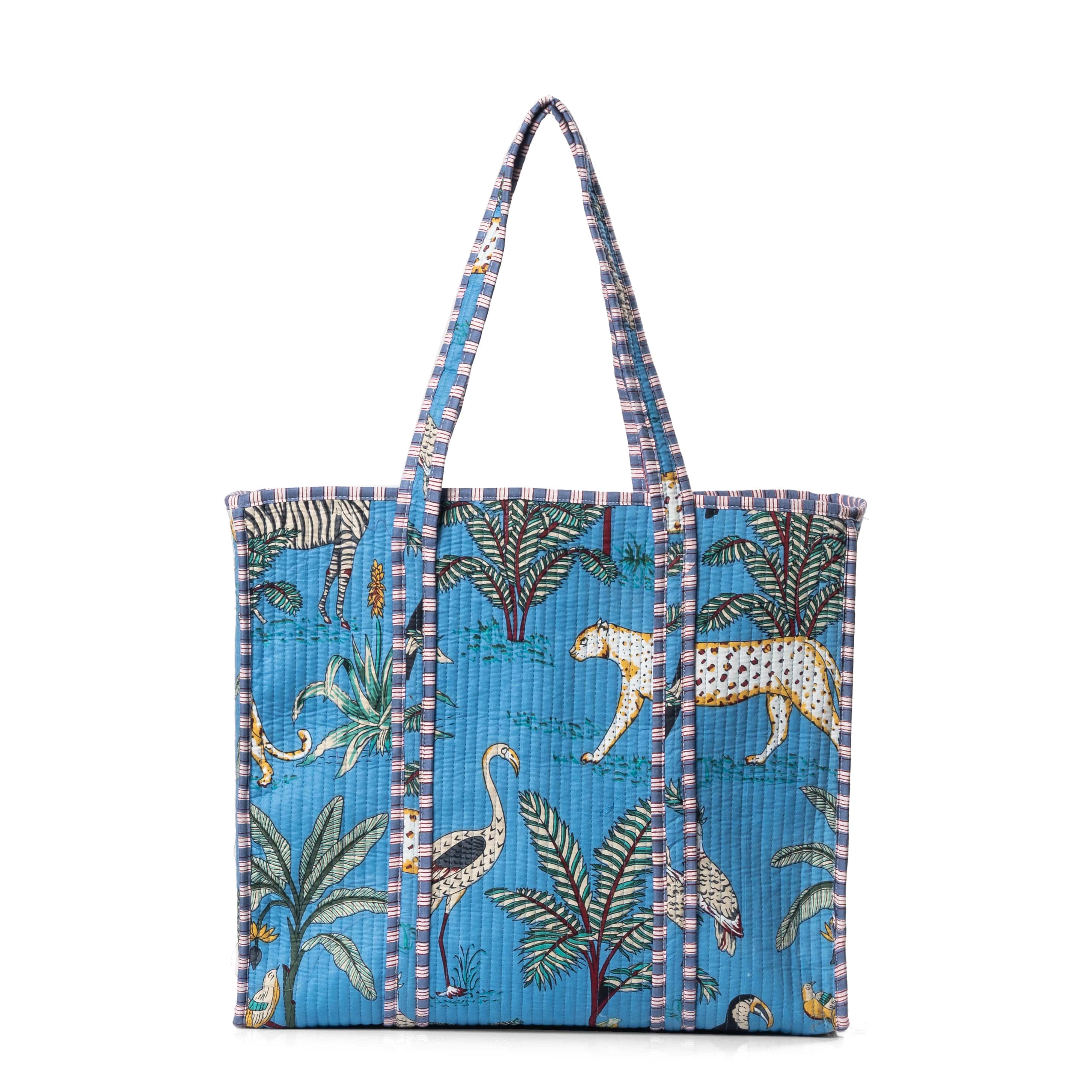 The Jungle Tote — handmade hand block printed cotton tote bag, ethically made in Rajasthan, India