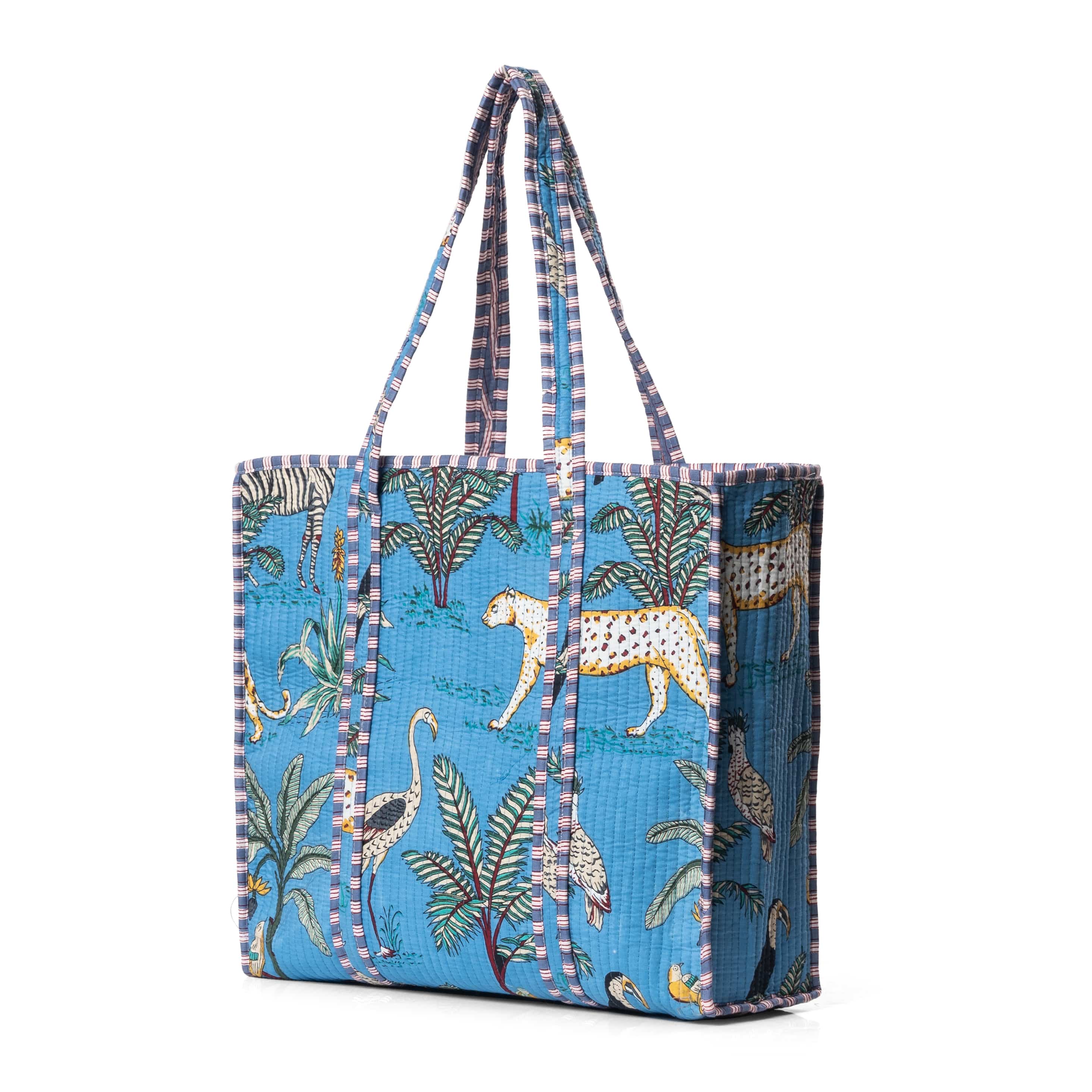 The Jungle Tote — handmade hand block printed cotton tote bag, ethically made in Rajasthan, India
