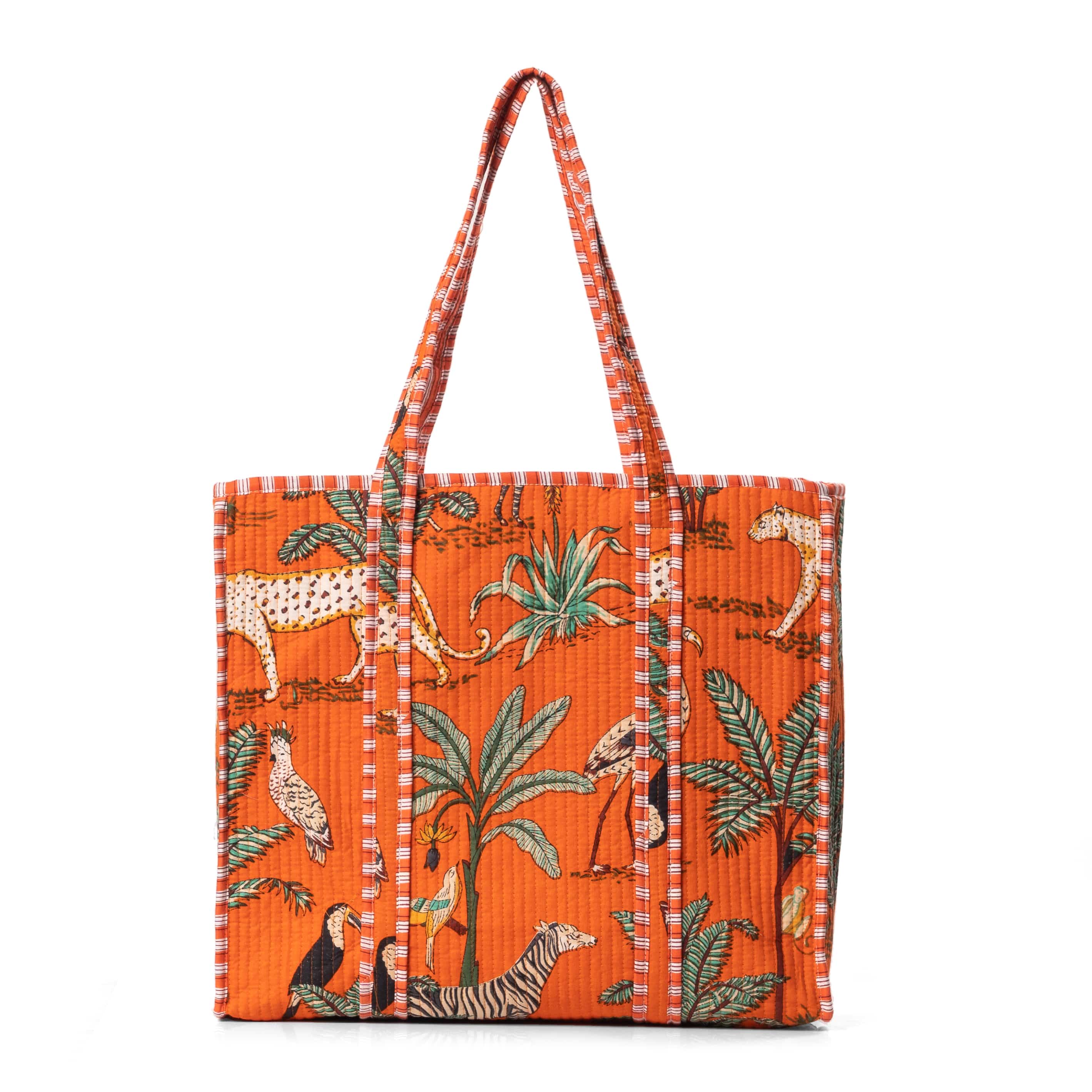 The Jungle Tote — handmade hand block printed cotton tote bag, ethically made in Rajasthan, India