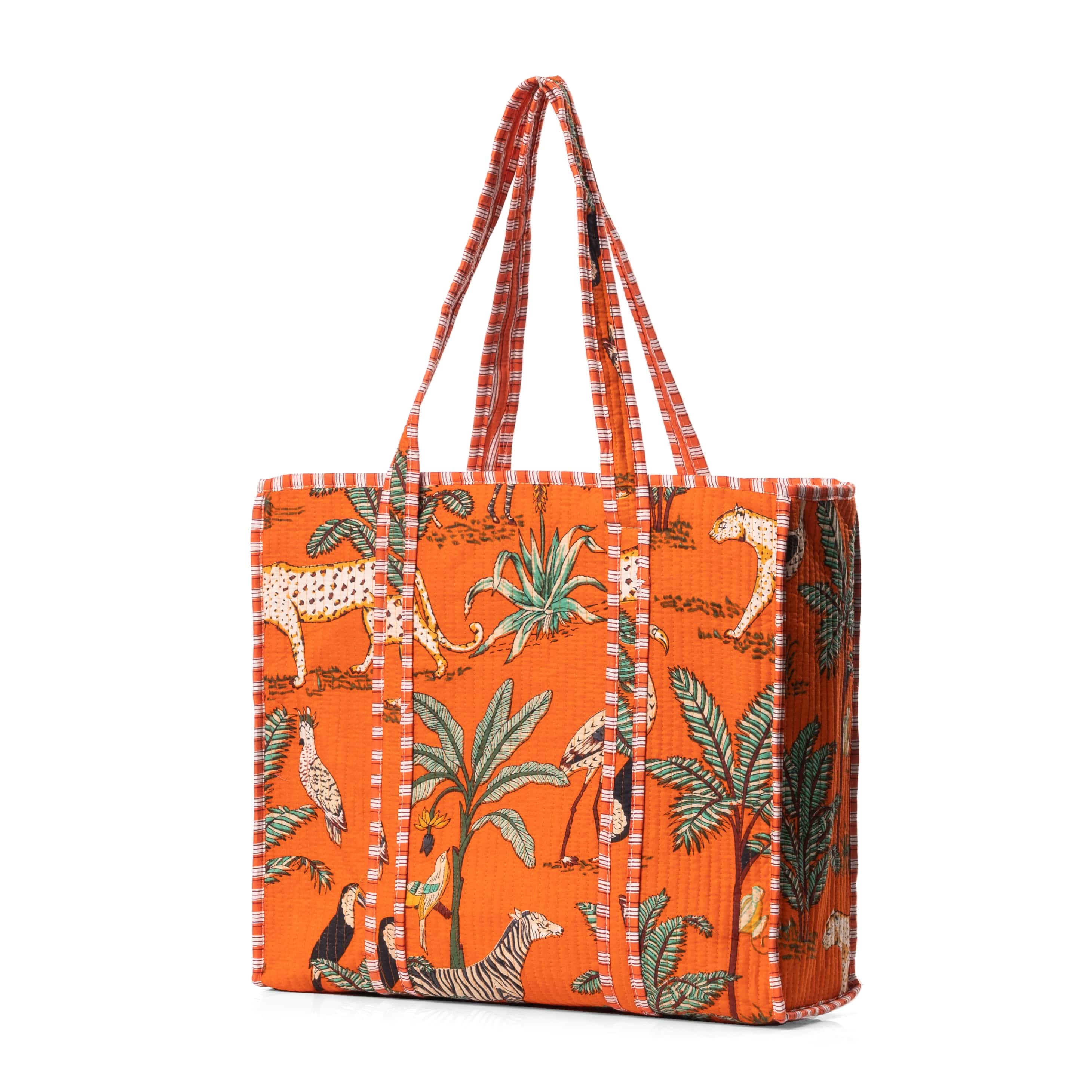 The Jungle Tote — handmade hand block printed cotton tote bag, ethically made in Rajasthan, India