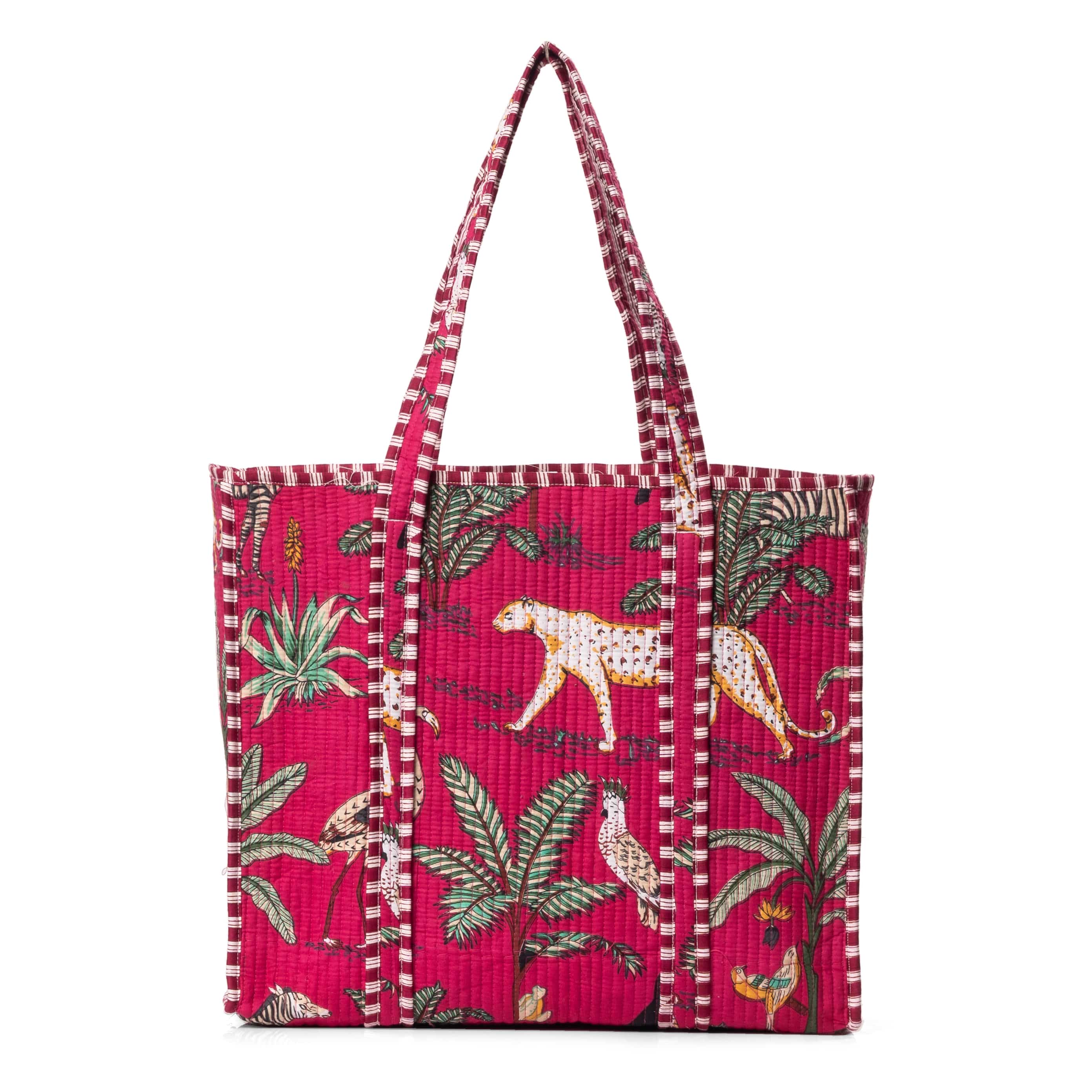 The Jungle Tote — handmade hand block printed cotton tote bag, ethically made in Rajasthan, India