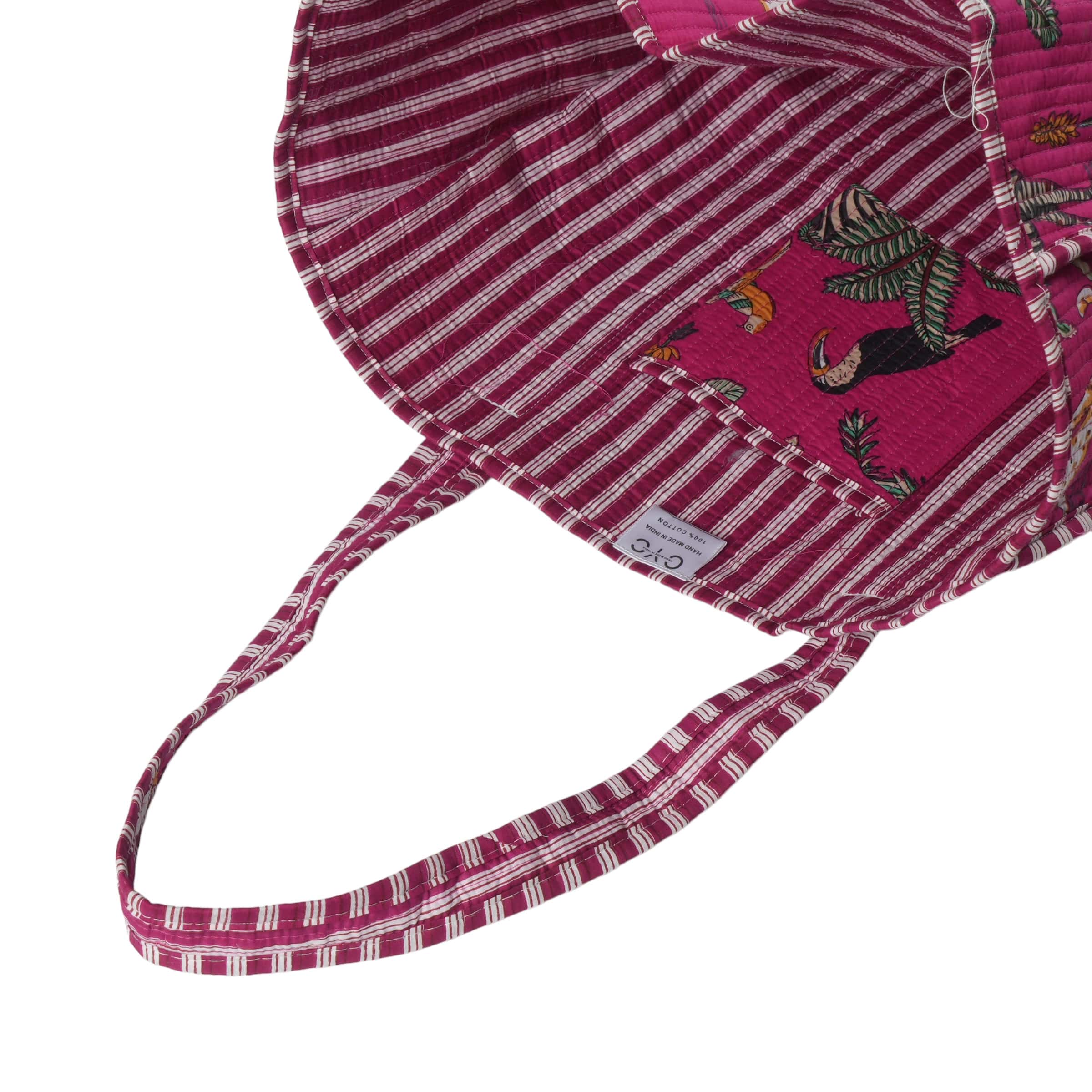 The Jungle Tote — handmade hand block printed cotton tote bag, ethically made in Rajasthan, India