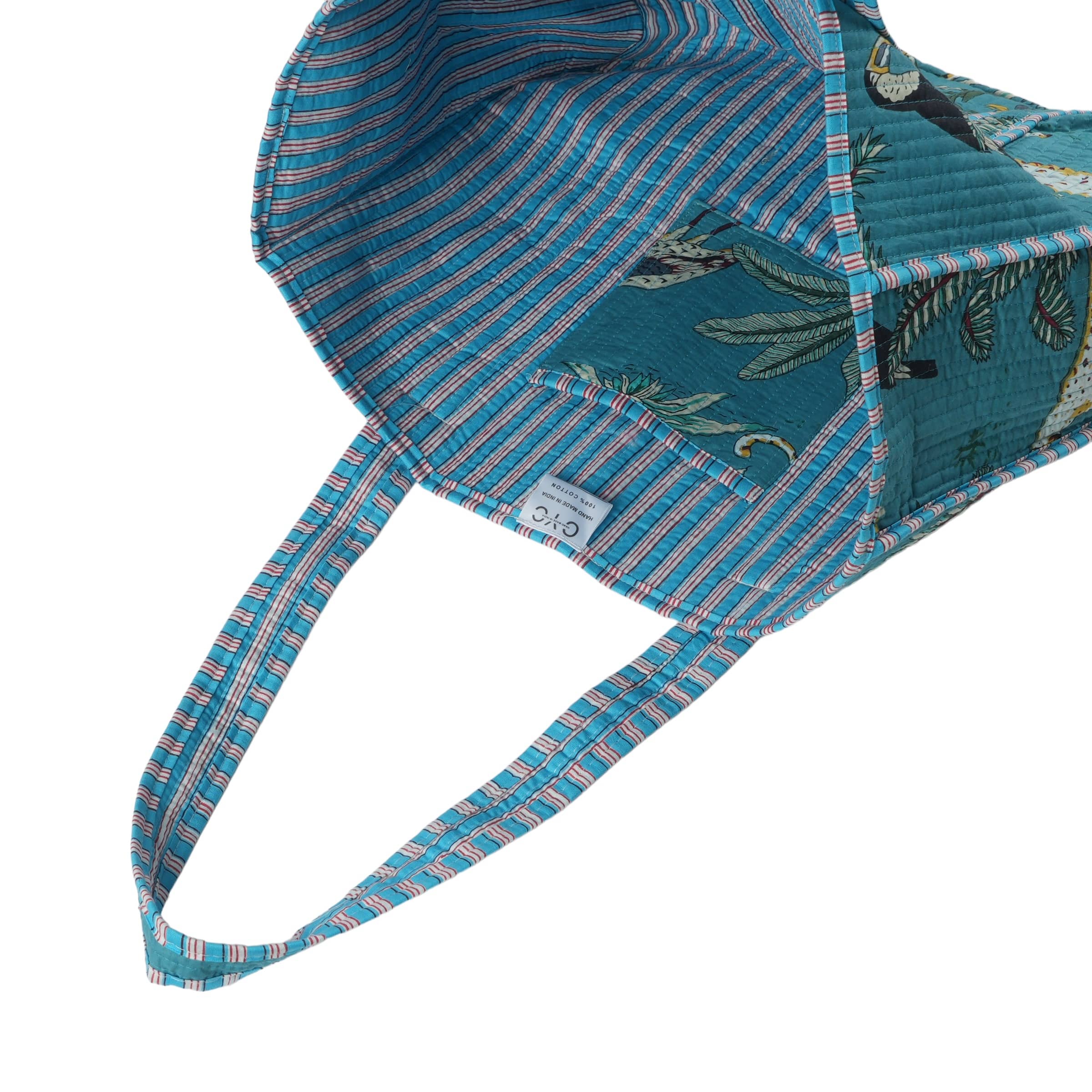 The Jungle Tote — handmade hand block printed cotton tote bag, ethically made in Rajasthan, India