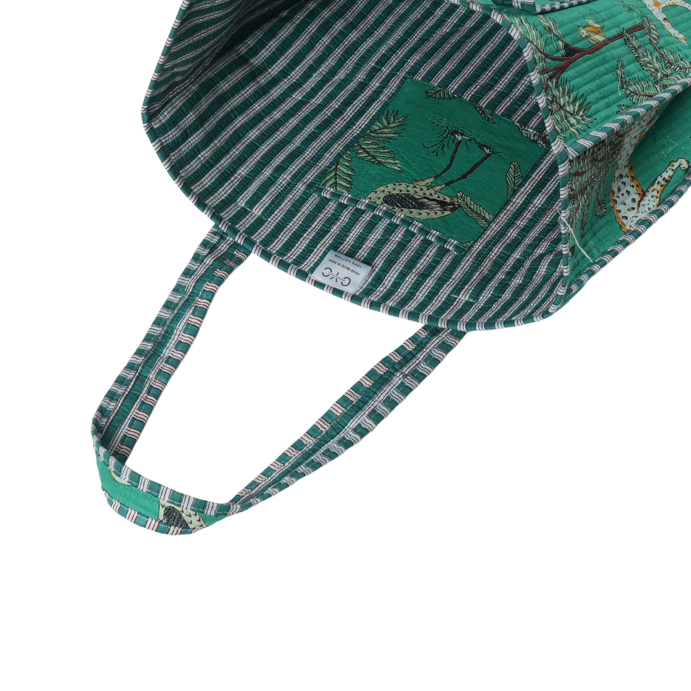 The Jungle Tote — handmade hand block printed cotton tote bag, ethically made in Rajasthan, India