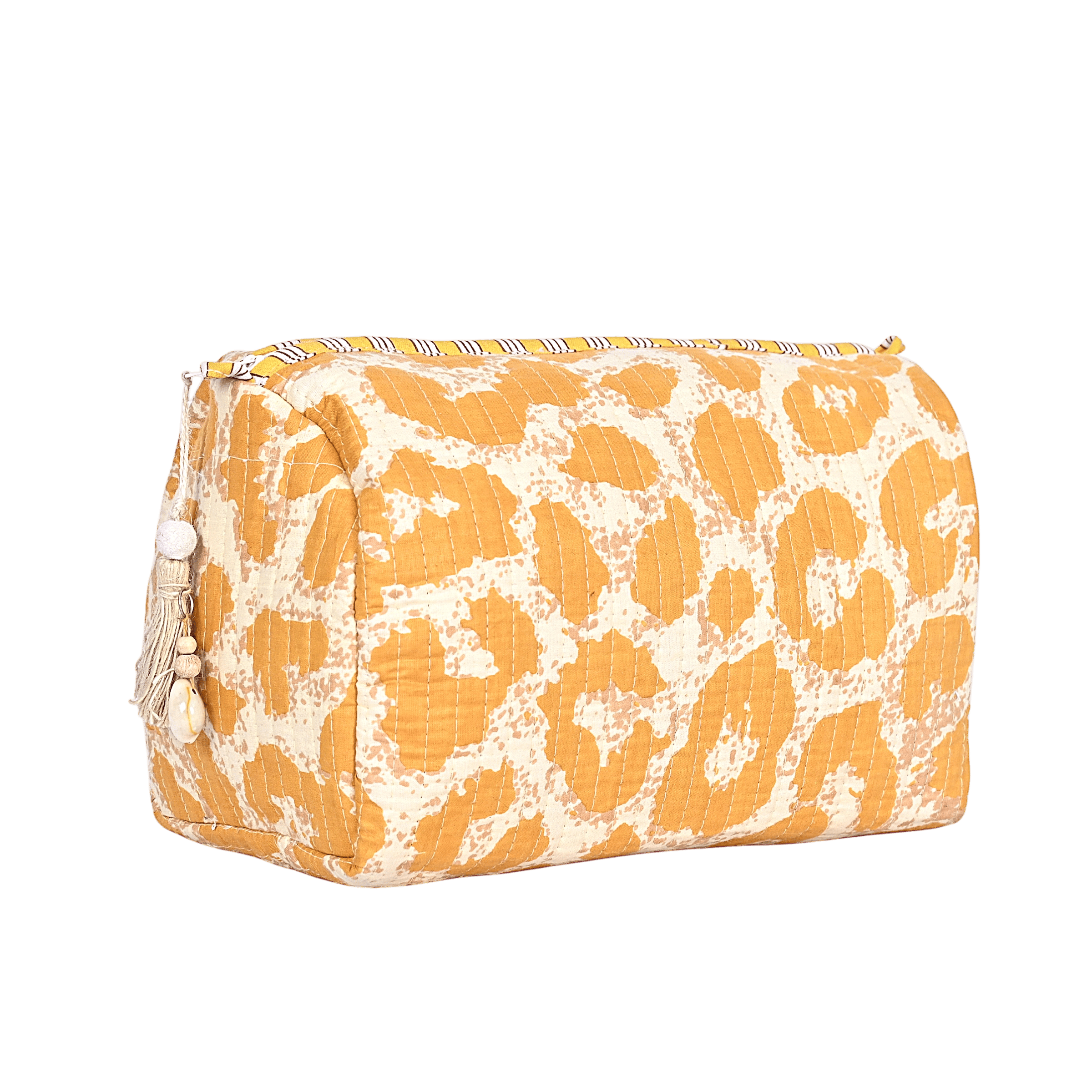 The Leopard Travel Set — handmade hand block printed cotton travel pouch set, ethically made in Rajasthan, India