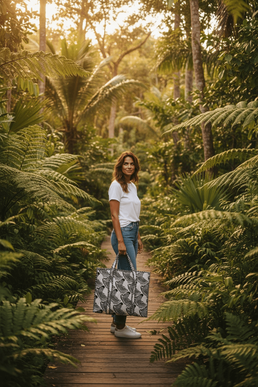 The Zebra Tote — handmade hand block printed cotton tote bag, ethically made in Rajasthan, India