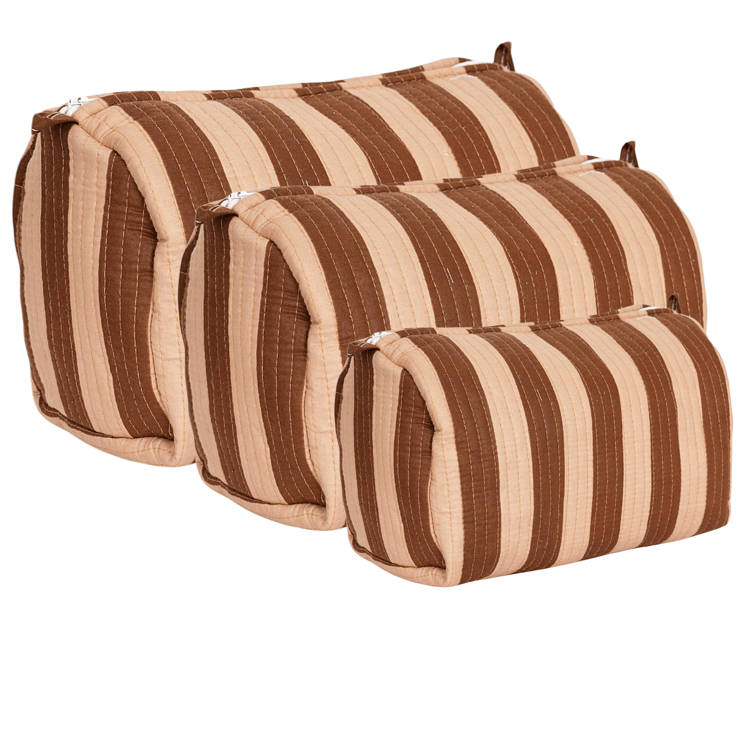 The Striped Travel Set — handmade cotton travel pouch set, ethically made in Rajasthan, India