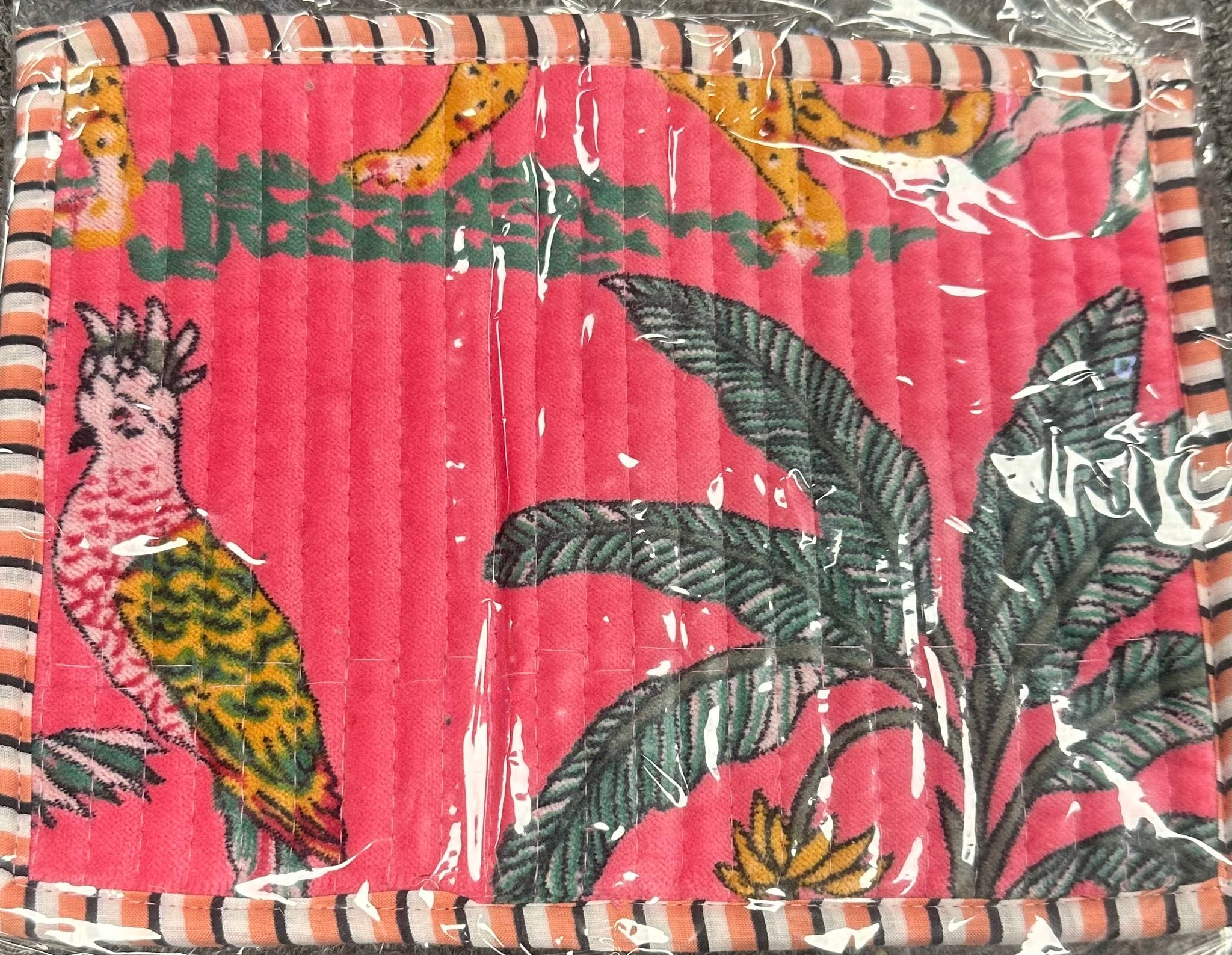 Recycled Flat Pouch — handmade hand block printed cotton pouch, ethically made in Rajasthan, India