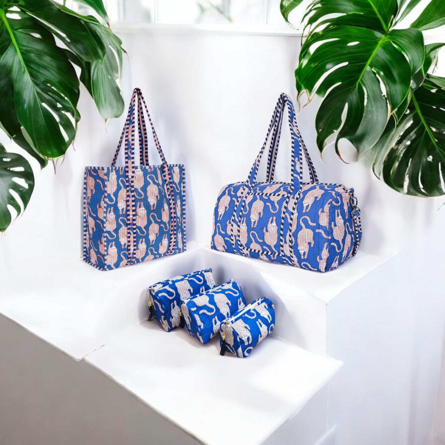Mouse Tiger Collection — handmade Mouse Tiger print bags and accessories, ethically made in Rajasthan, India