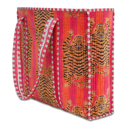 The Tibetan Tiger Tote in Velvet