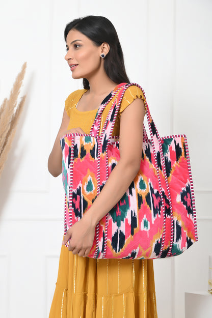 The Ikat Tote in Velvet