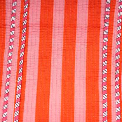 The Stripe Tote — handmade hand block printed cotton tote bag, ethically made in Rajasthan, India