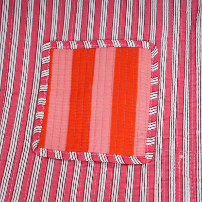 The Stripe Tote — handmade hand block printed cotton tote bag, ethically made in Rajasthan, India