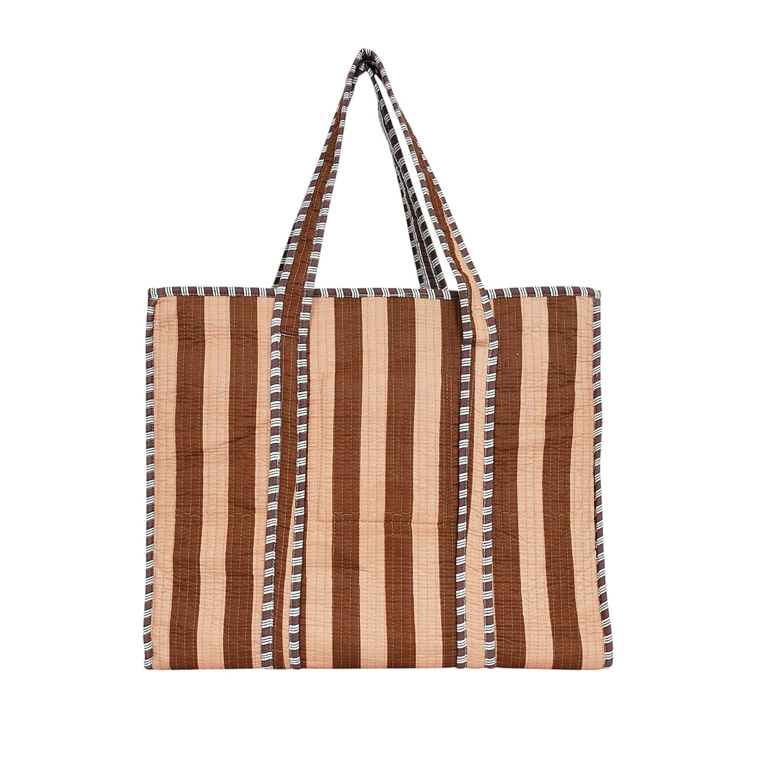 The Stripe Tote — handmade hand block printed cotton tote bag, ethically made in Rajasthan, India