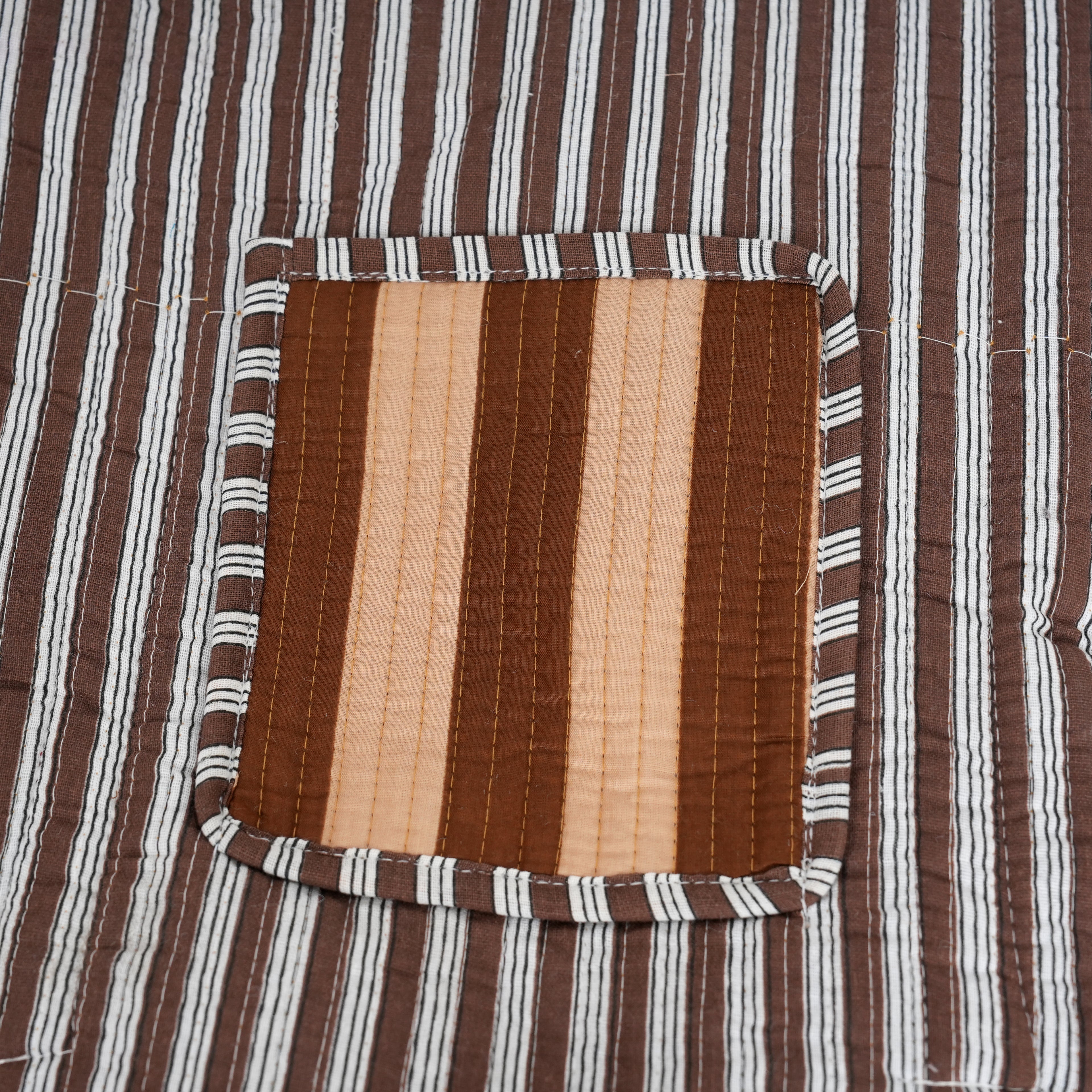 The Stripe Tote — handmade hand block printed cotton tote bag, ethically made in Rajasthan, India