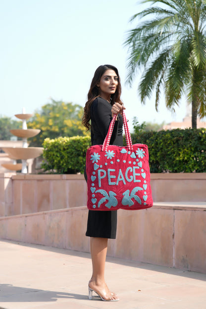 Peace Suzani Tote