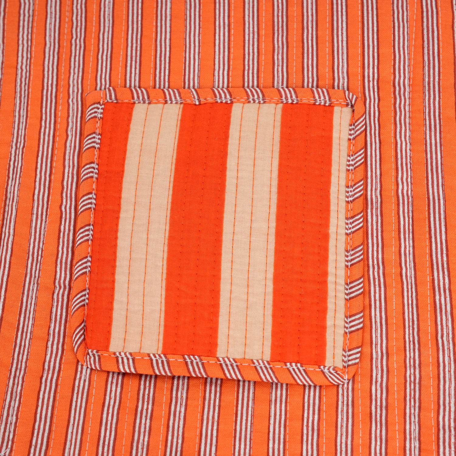 The Stripe Tote — handmade hand block printed cotton tote bag, ethically made in Rajasthan, India