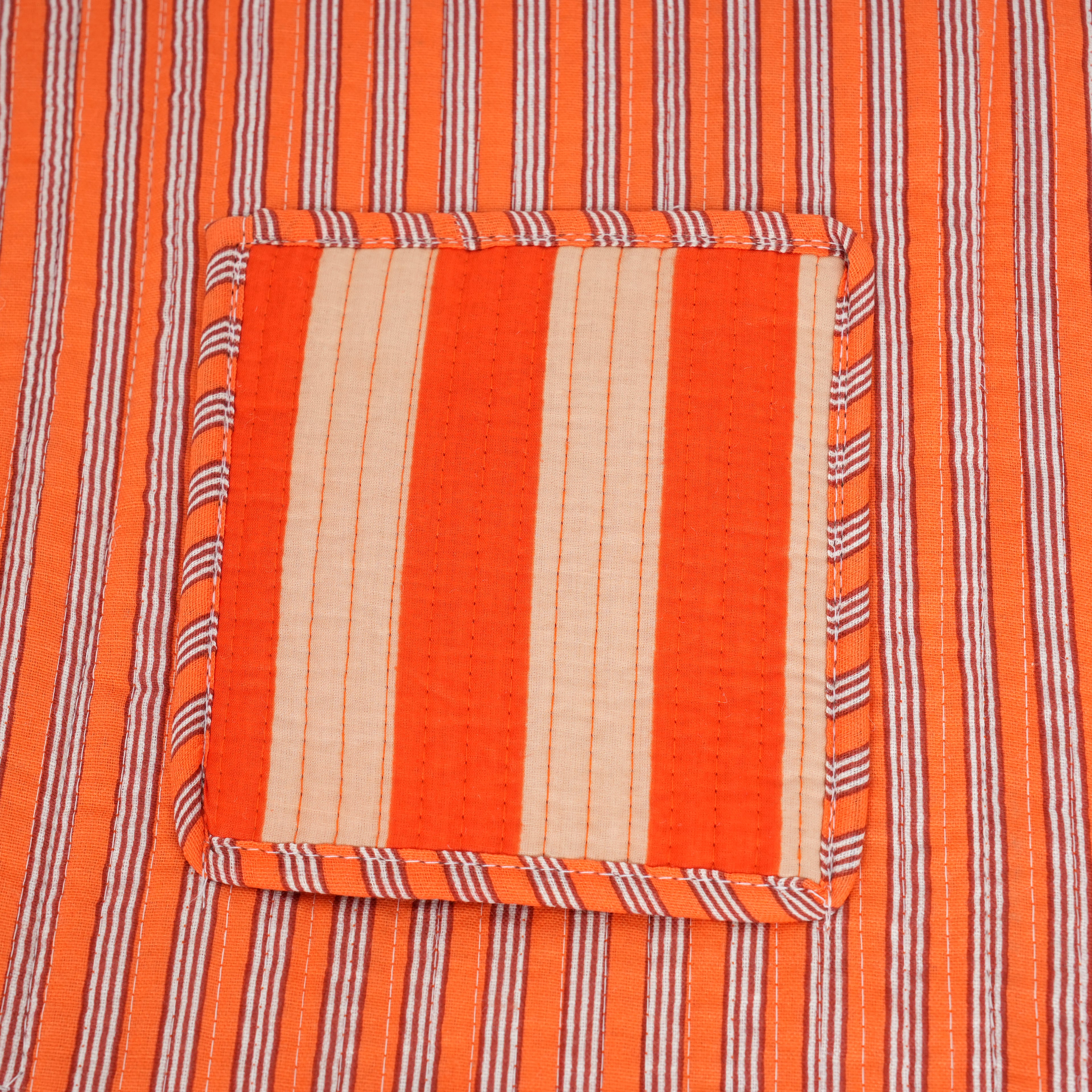 The Stripe Tote — handmade hand block printed cotton tote bag, ethically made in Rajasthan, India