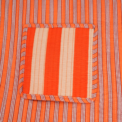 The Stripe Tote — handmade hand block printed cotton tote bag, ethically made in Rajasthan, India