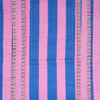 The Stripe Tote — handmade hand block printed cotton tote bag, ethically made in Rajasthan, India