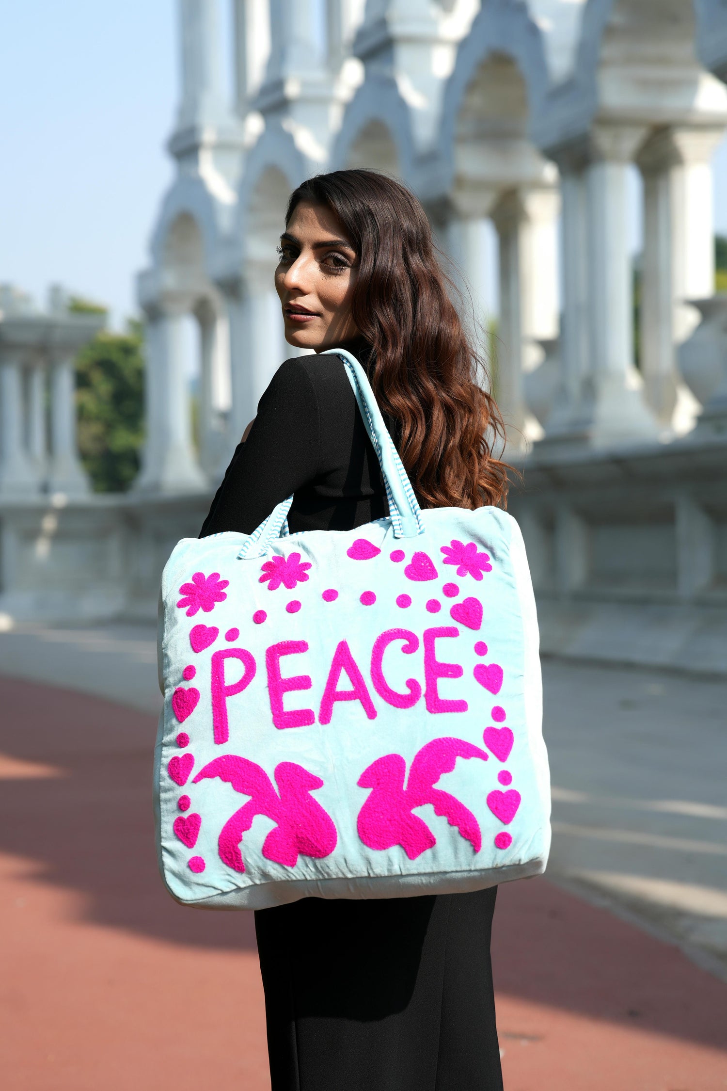 Peace Suzani Tote