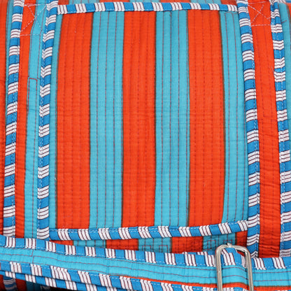 The Striped Cotton Weekender — handmade hand block printed cotton weekender bag, ethically made in Rajasthan, India