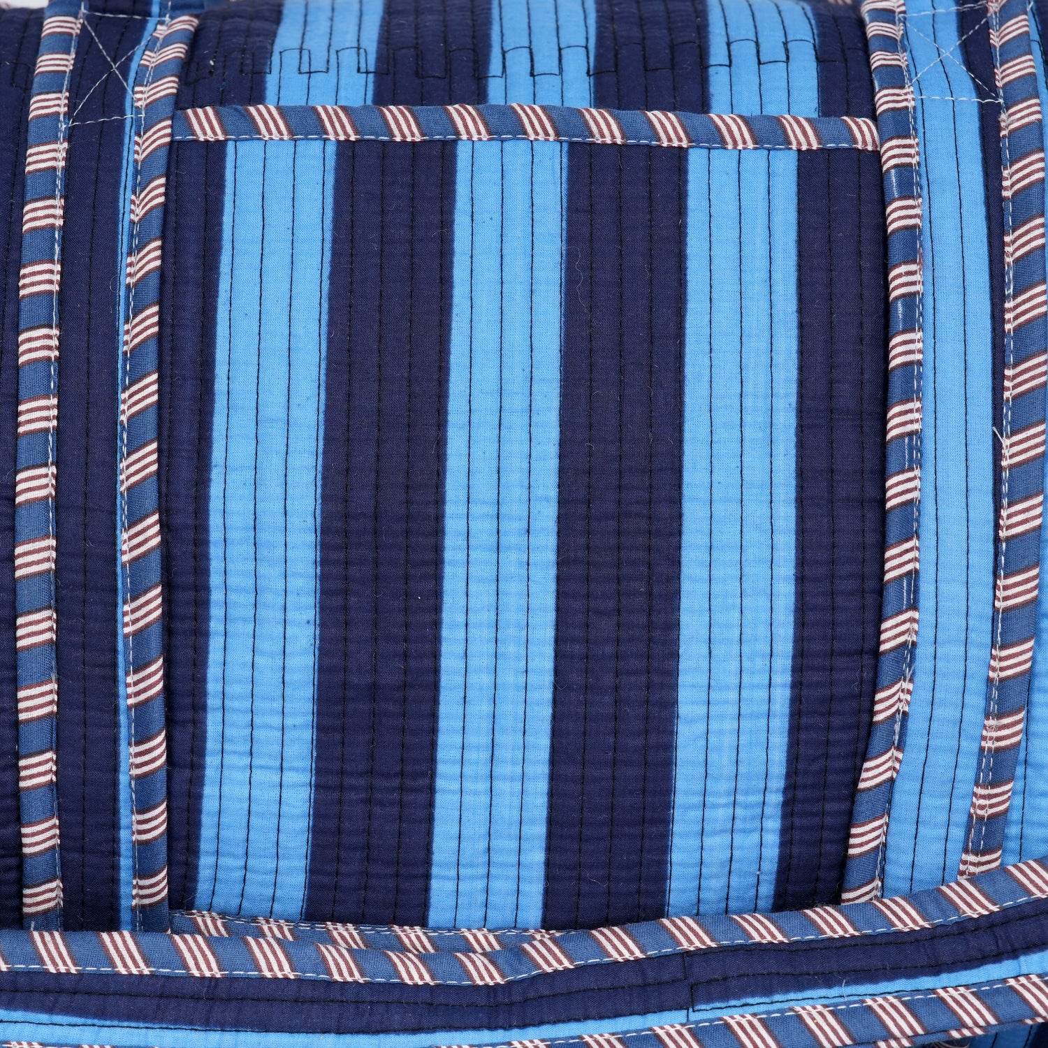 The Striped Cotton Weekender — handmade hand block printed cotton weekender bag, ethically made in Rajasthan, India