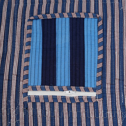 The Striped Cotton Weekender — handmade hand block printed cotton weekender bag, ethically made in Rajasthan, India
