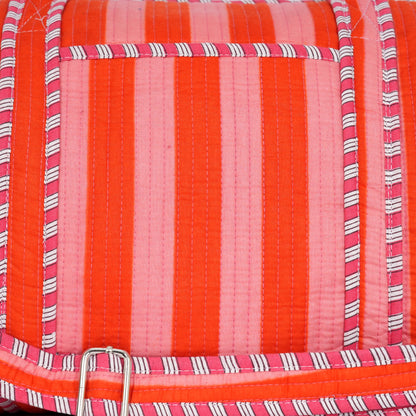 The Striped Cotton Weekender — handmade hand block printed cotton weekender bag, ethically made in Rajasthan, India