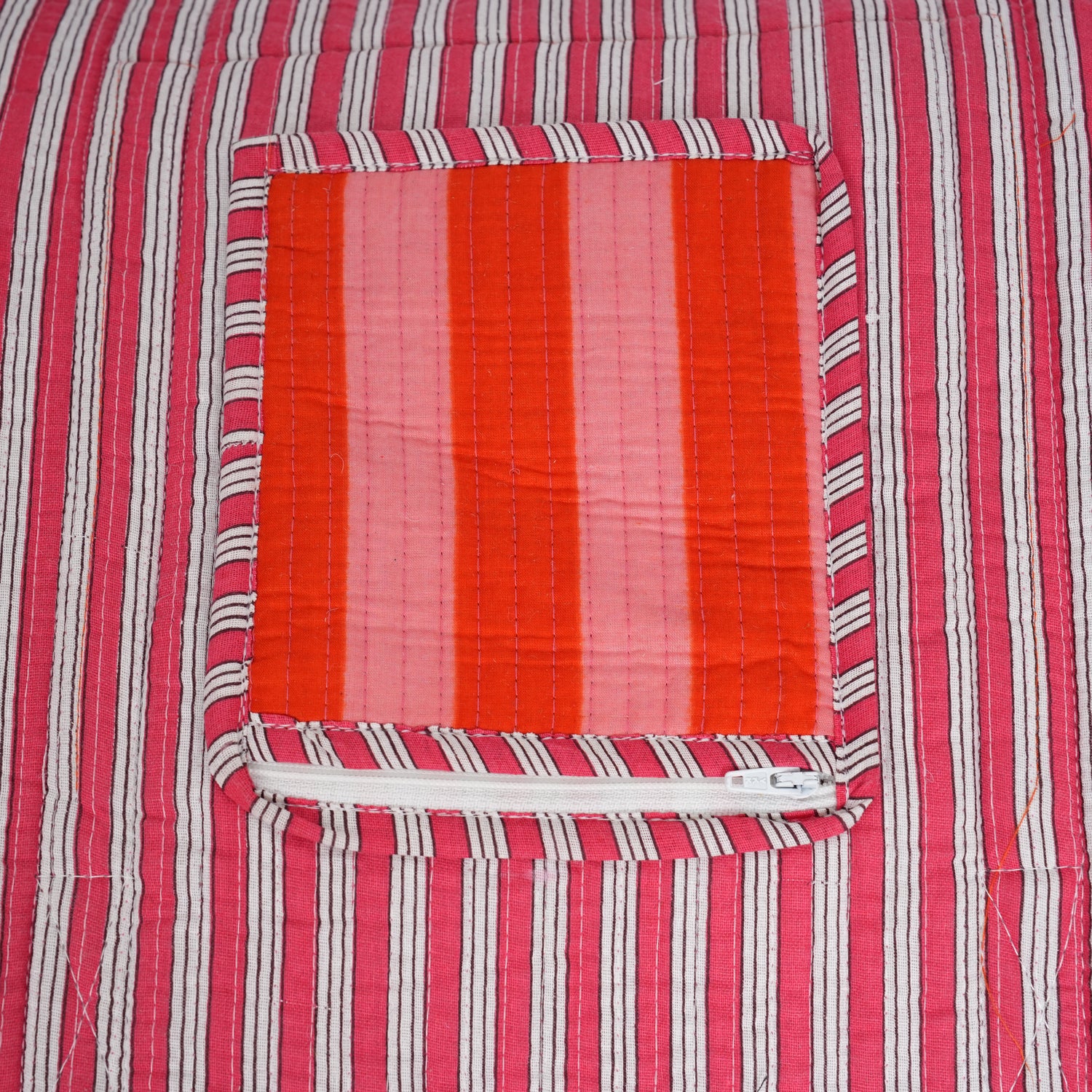 The Striped Cotton Weekender — handmade hand block printed cotton weekender bag, ethically made in Rajasthan, India