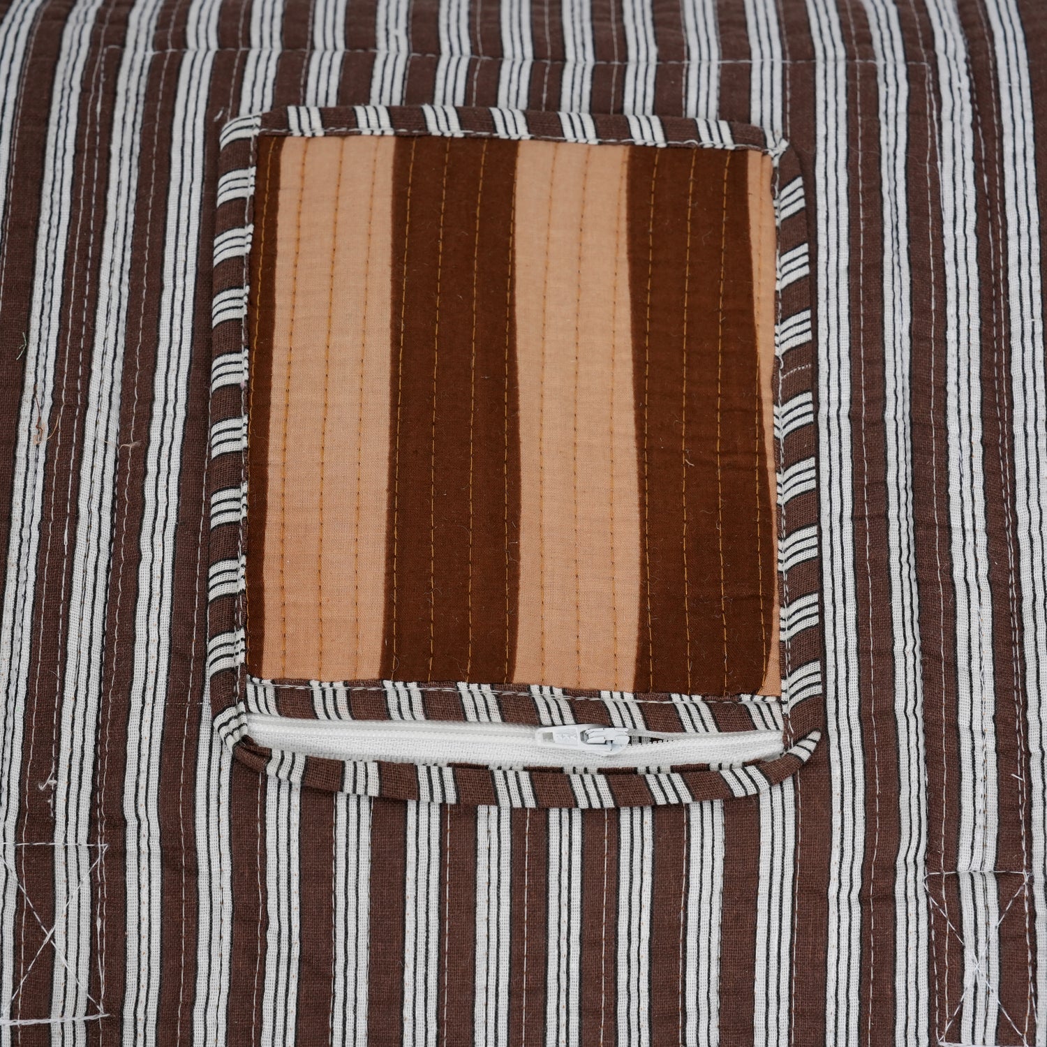 The Striped Cotton Weekender — handmade hand block printed cotton weekender bag, ethically made in Rajasthan, India