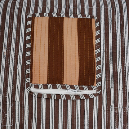 The Striped Cotton Weekender — handmade hand block printed cotton weekender bag, ethically made in Rajasthan, India