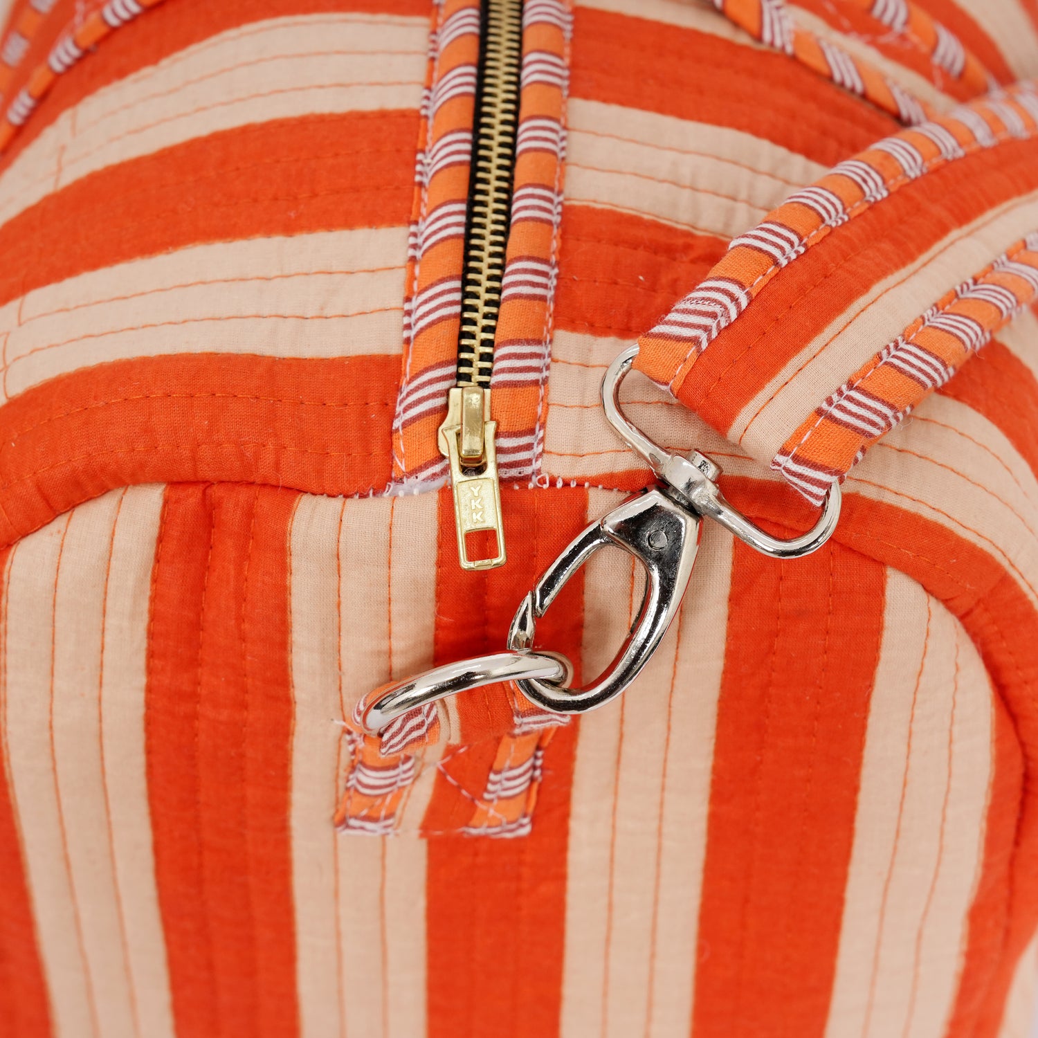 The Striped Cotton Yoga Bag — handmade hand block printed cotton yoga mat bag, ethically made in Rajasthan, India