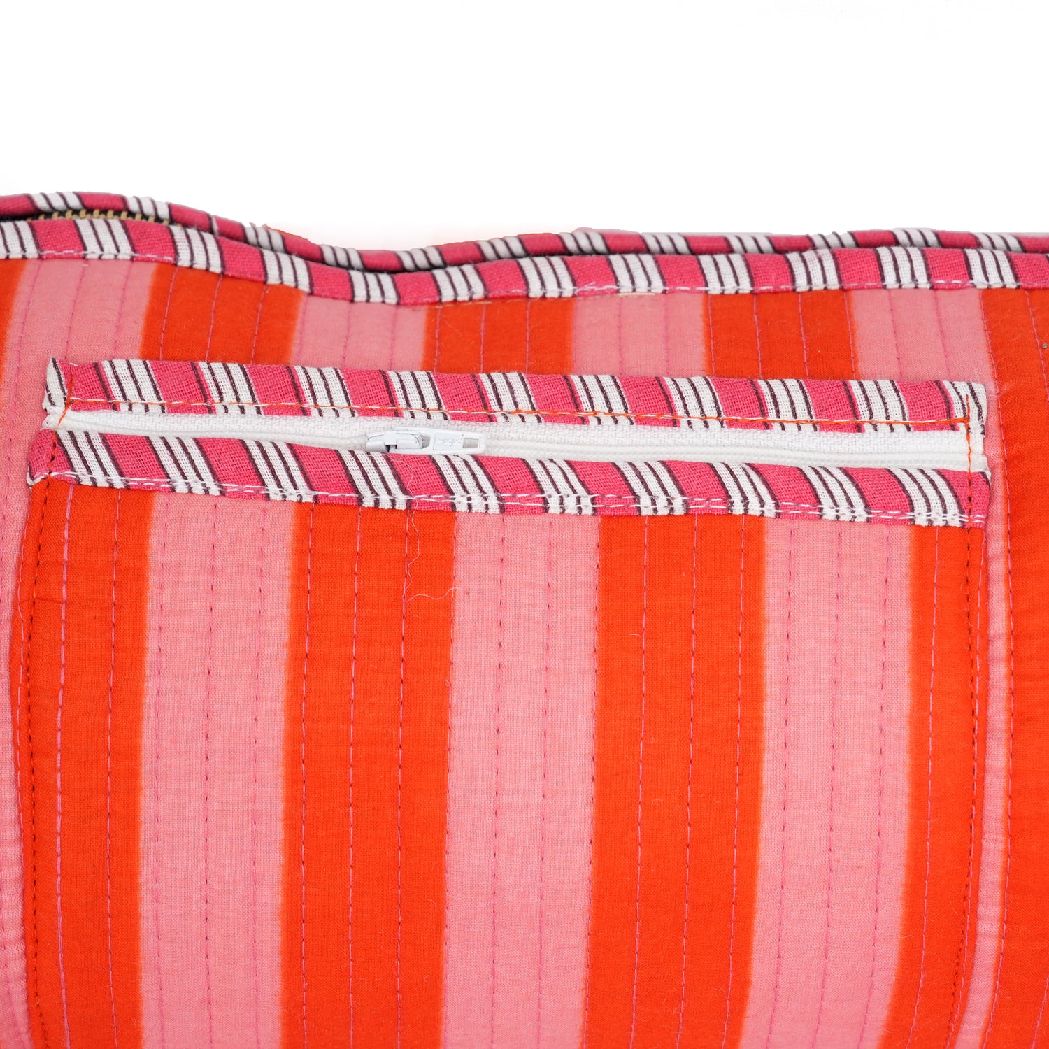 The Striped Cotton Yoga Bag — handmade hand block printed cotton yoga mat bag, ethically made in Rajasthan, India