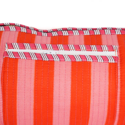 The Striped Cotton Yoga Bag — handmade hand block printed cotton yoga mat bag, ethically made in Rajasthan, India