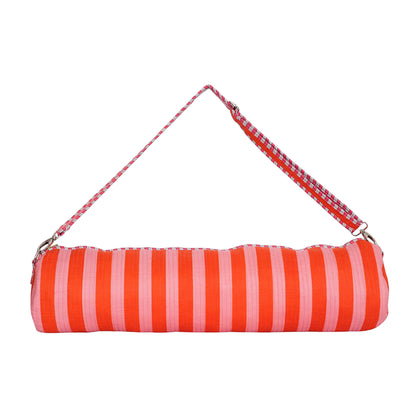 The Striped Cotton Yoga Bag — handmade hand block printed cotton yoga mat bag, ethically made in Rajasthan, India