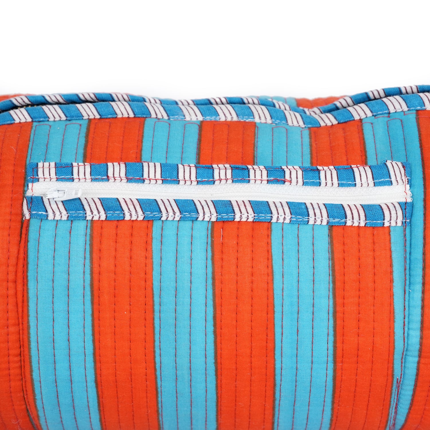 The Striped Cotton Yoga Bag — handmade hand block printed cotton yoga mat bag, ethically made in Rajasthan, India