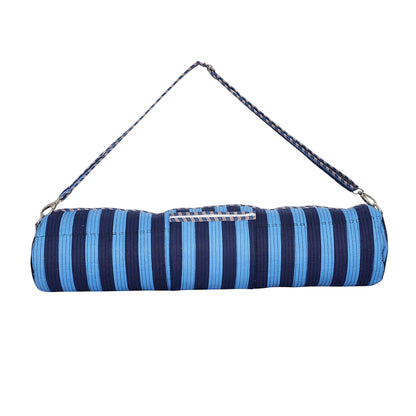 The Striped Cotton Yoga Bag — handmade hand block printed cotton yoga mat bag, ethically made in Rajasthan, India