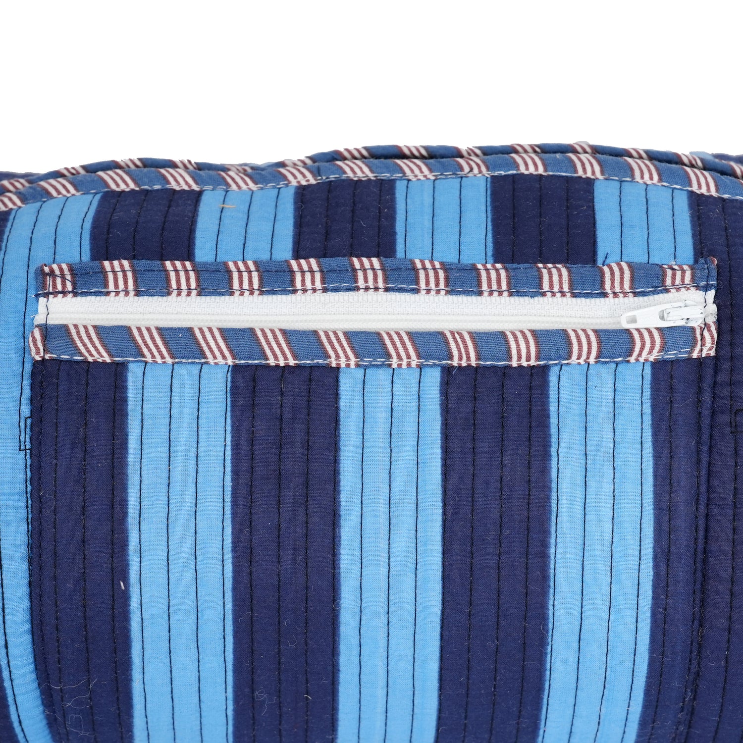 The Striped Cotton Yoga Bag — handmade hand block printed cotton yoga mat bag, ethically made in Rajasthan, India