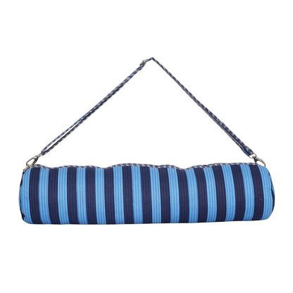 The Striped Cotton Yoga Bag — handmade hand block printed cotton yoga mat bag, ethically made in Rajasthan, India