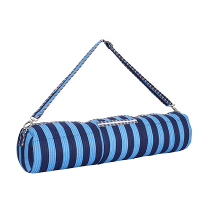 The Striped Cotton Yoga Bag — handmade hand block printed cotton yoga mat bag, ethically made in Rajasthan, India